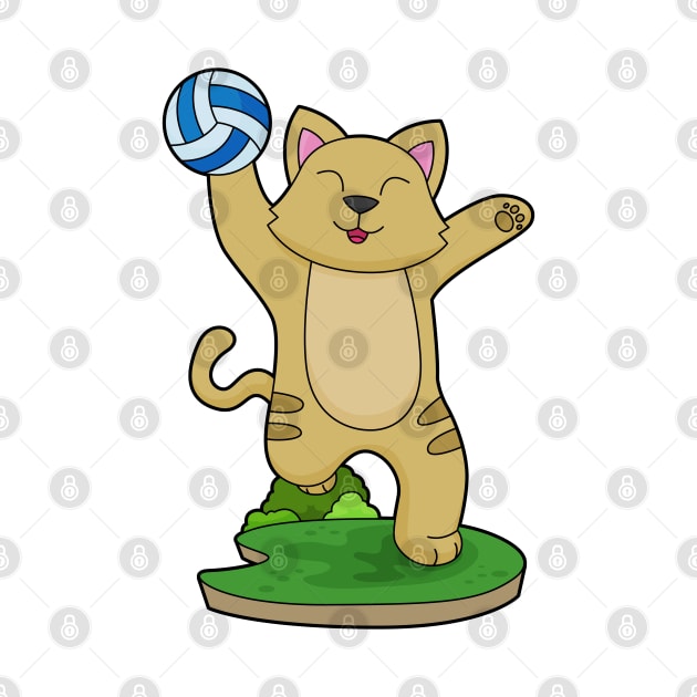 Cat Volleyball player Volleyball by Markus Schnabel