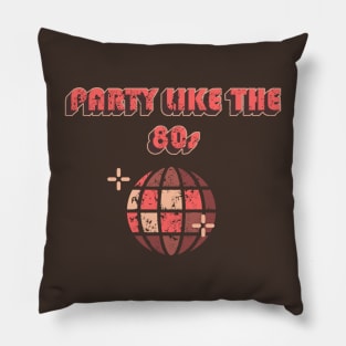 Party Like The 80s - vintage  retro pattern Pillow