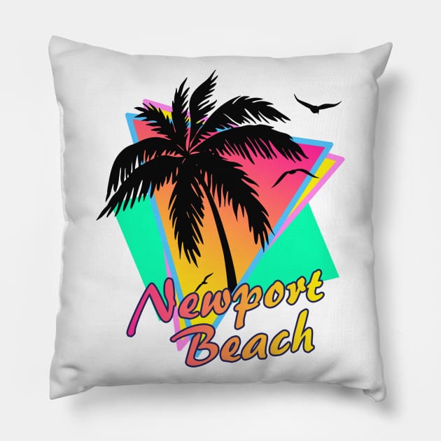 Newport Beach Pillow by Nerd_art