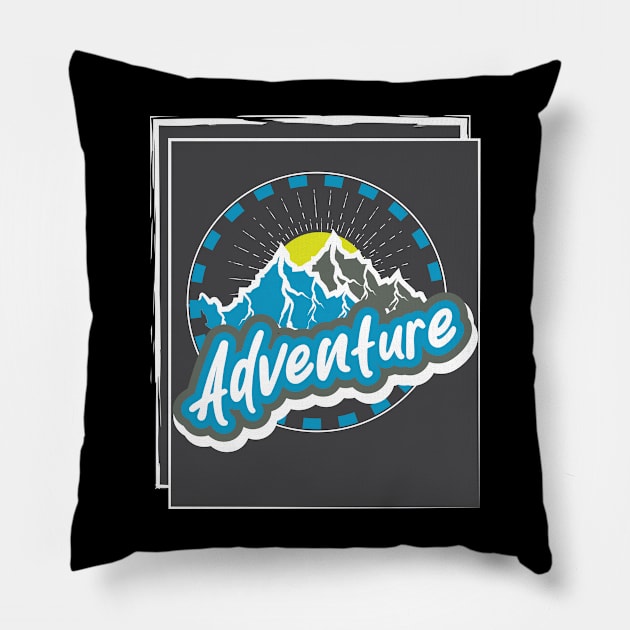 Adventure Pillow by T-Shirt Attires