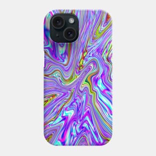 Multicolored Fluid Paint Pour Psychedelic Pattern Phone Case