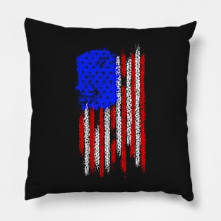 4x4 off road usa flag Pillow