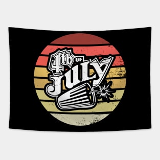 4th of July Celebration - Vintage Sunset Tapestry