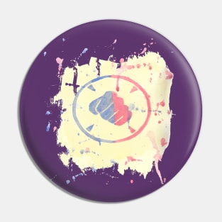 Watercolor Heavy logo Pin