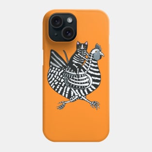 Skellie Cat Chicken Ride Phone Case