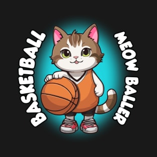 Cute kawaii Cat Basketball tees, hoodies, sweatshirt, T-Shirt