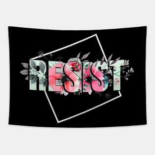 'Resist Floral Political Protest' Anti-Trump Protest Gift Tapestry