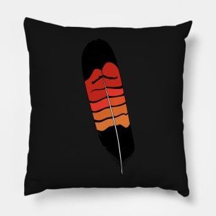 Red Tailed Black Cockatoo Feather Pillow