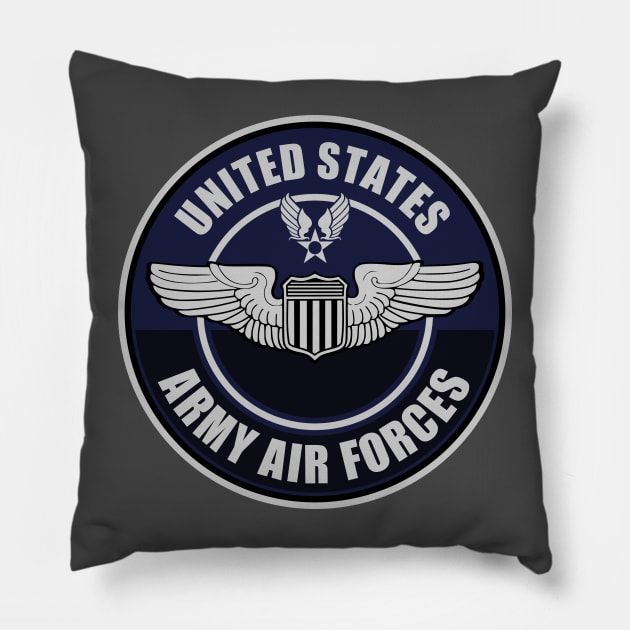 United States Army Air Forces Pillow by Tailgunnerstudios