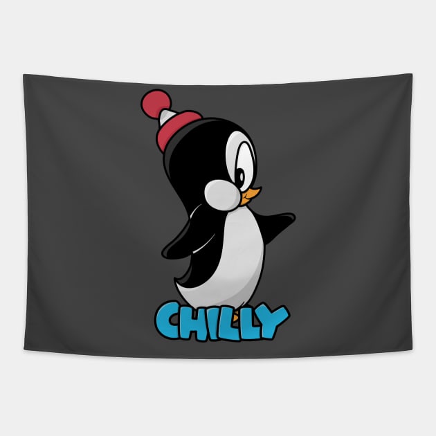 Cartoon Penguin Tapestry by Randomart