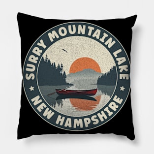 Surry Mountain Lake New Hampshire Sunset Pillow