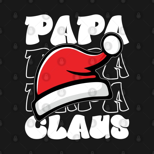 Papa Claus Santa Hat Typography by JaussZ