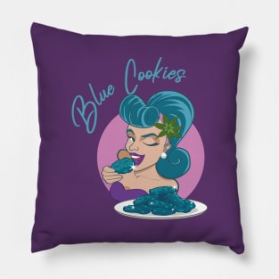 Blue Cookies (Madame Violet) Pillow