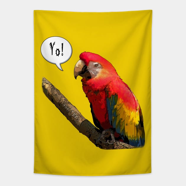 Parrot Bird Tapestry by asaiphoto