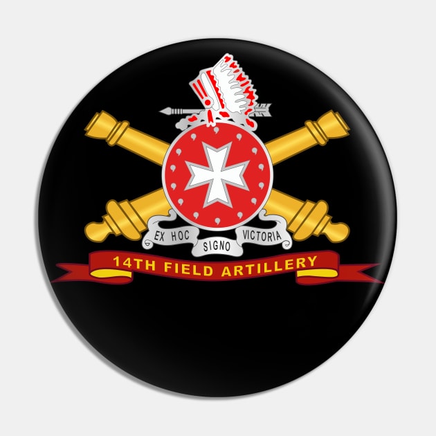 14th Field Artillery w Br - Ribbon Pin by twix123844