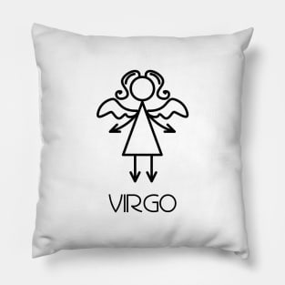 Virgo Doodle Line Art Pillow