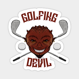 Golfing Devil Magnet