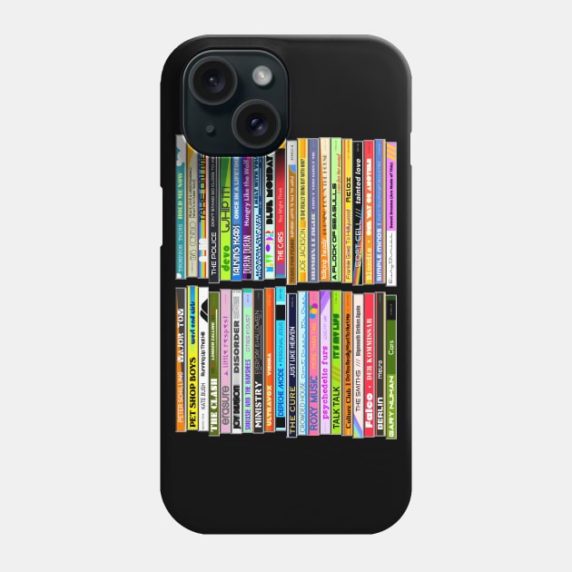 80s New Wave Singles ))(( Retro CD Collection Phone Case by darklordpug