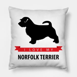 I Love My Norfolk Terrier Pillow