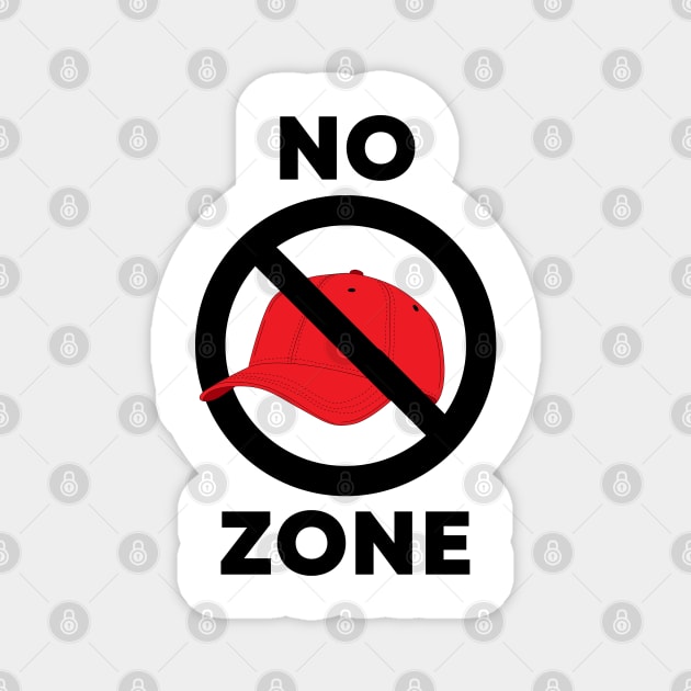 No Red Hat Zone Magnet by TJWDraws