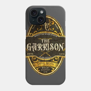 The Garrison Pub Emblem Design Black and Gold Phone Case