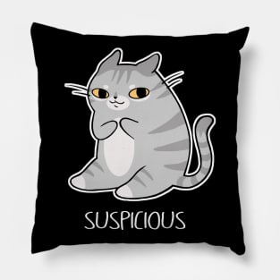 Suspicious Kitten Pillow