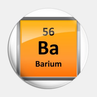 Barium Periodic Table Element Symbol Pin