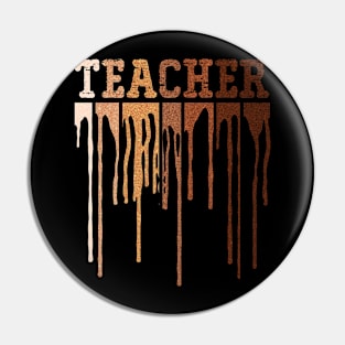 Black Woman Teacher Afro Black History Month Vintage Pin