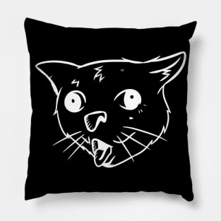 coughing cat meme Pillow