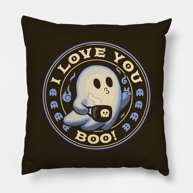 I Love You Boo Funny Ghost by Tobe Fonseca Pillow by Tobe_Fonseca