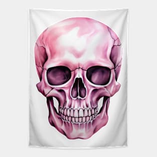 Pink Halloween Skull Tapestry