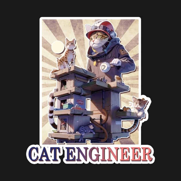 Cat Engineer by LycheeDesign