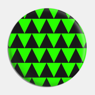 Lime Green and Black Zig Zag Design Pin