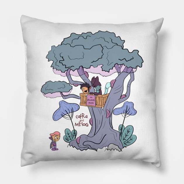 Catra and Melog Treehouse Pillow by Sepheria