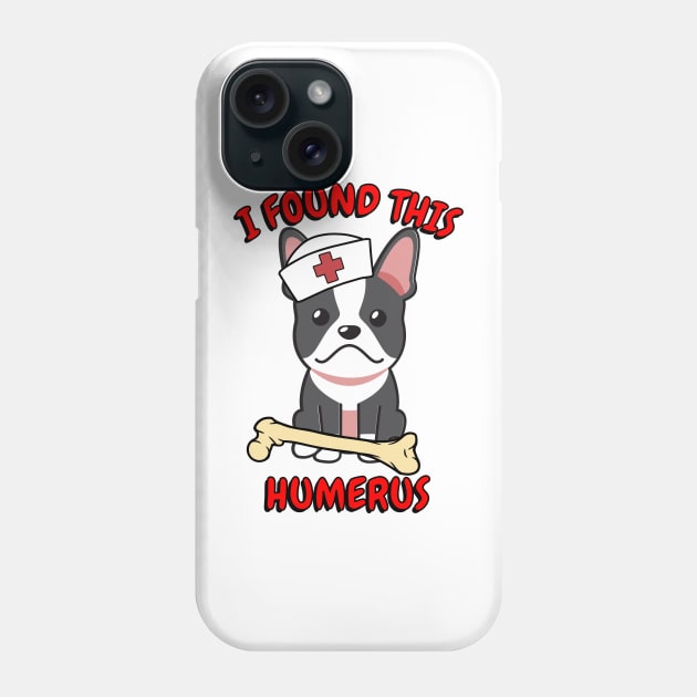 Funny french bulldog tells a lame joke Phone Case by Pet Station