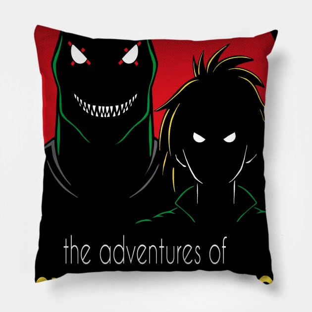 The adventures of Kaiman & Nikaido Pillow by Andriu