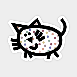 A Spotty Chubby Cat Magnet