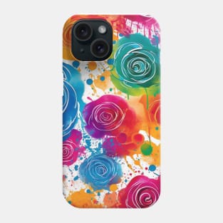 Rainbow flowers Phone Case