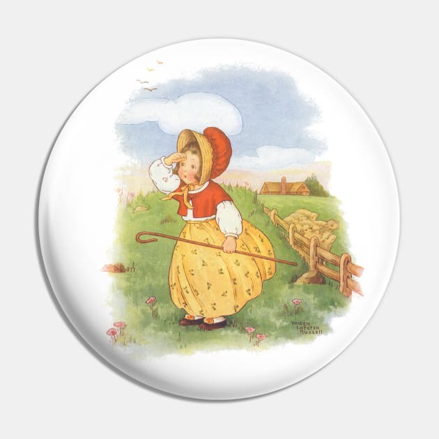 Vintage Little Bo Peep Nursery Rhyme Pin by MasterpieceCafe