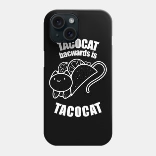 funny tacocat palindrome lineart Phone Case