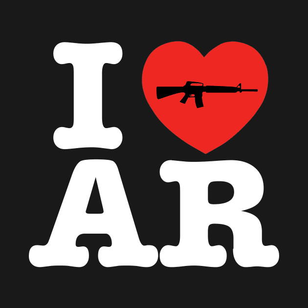 I Heart AR Funny Gun Owners by Pistols & Patriots