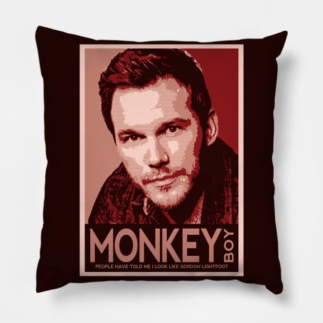 MONKEY BOY Pillow by JonWKhoo