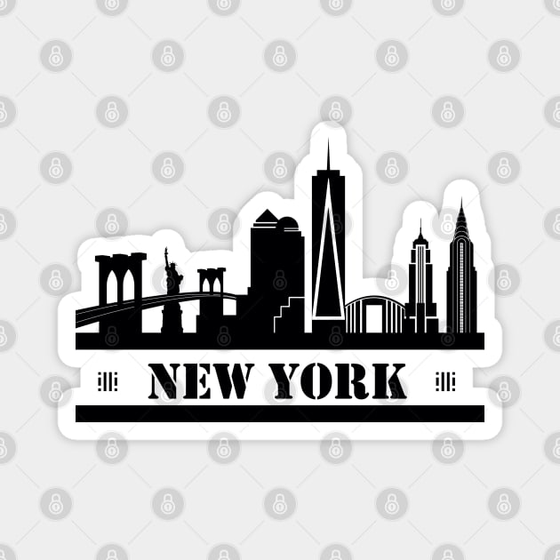 New York Skyline Magnet by zoddie