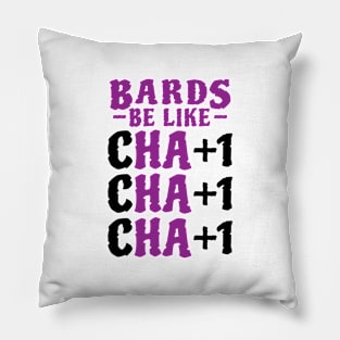 Funny Bard Charisma Stats Pillow