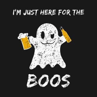 I'm just here for the boos Funny Beer Lover Halloween Merch T-Shirt