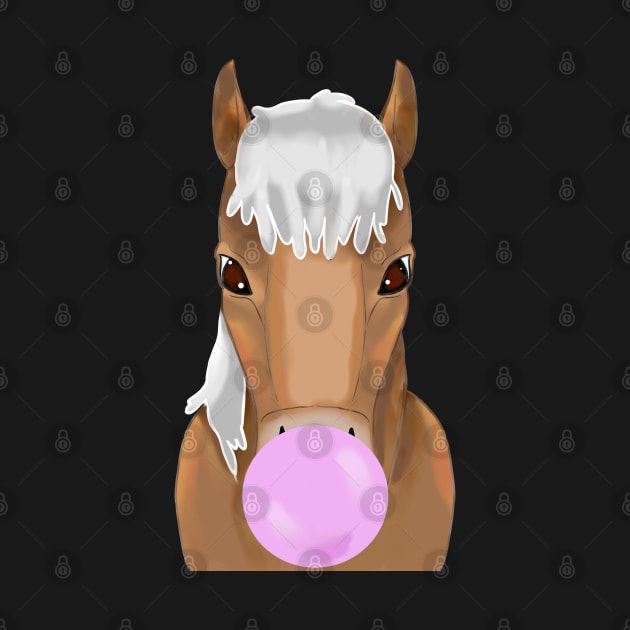 Horse with bubble gum by Antiope