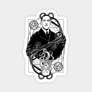 Lovecraft / Cthulhu on a playing card Magnet