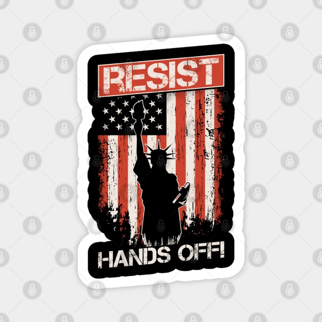 Resist - Hands Off Magnet by UrbanLifeApparel
