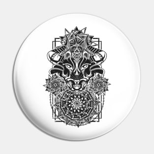 Bison Mandala Pin