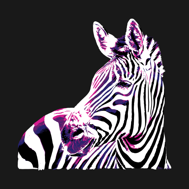 Hot Zebra Digital Painting by polliadesign